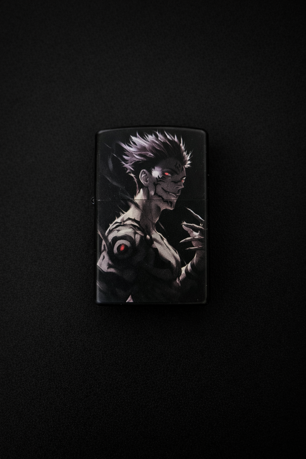 Premium Metal Lighter with Dark Anime Warrior Design (without fuel)