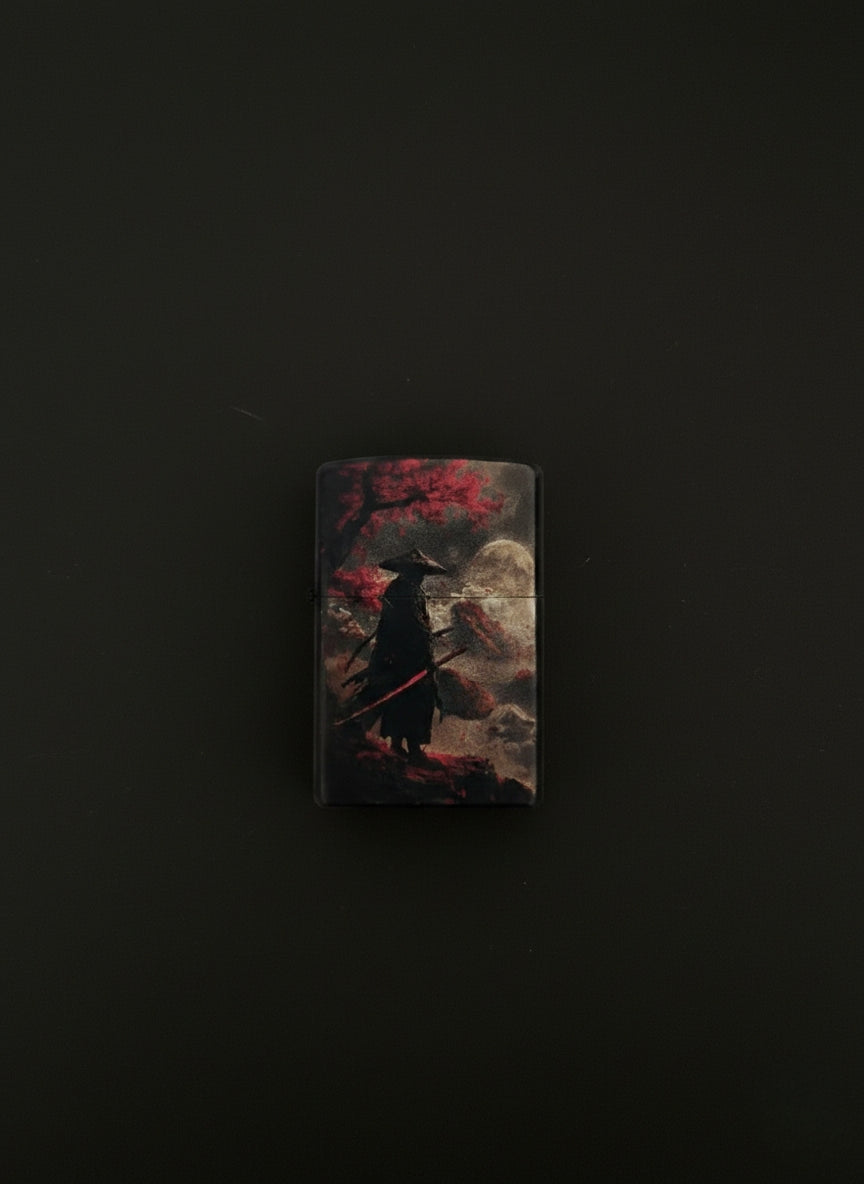 Premium Metal Lighter with Japanese Samurai Warrior Design (Without fuel)